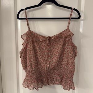 A‎ Beautiful Soul Floral Ruffle Tank Top
